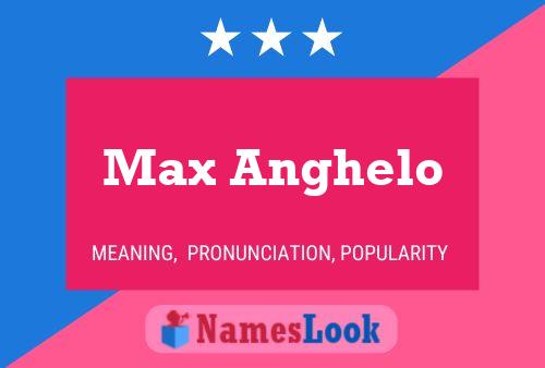 Max Anghelo Name Poster