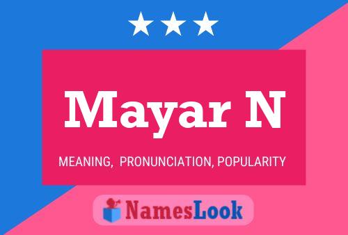 Mayar N Name Poster