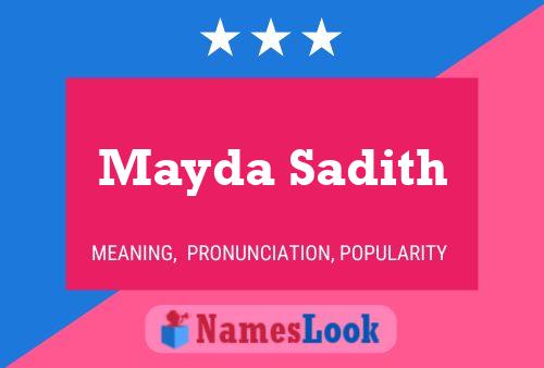 Mayda Sadith Name Poster