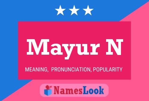 Mayur N Name Poster