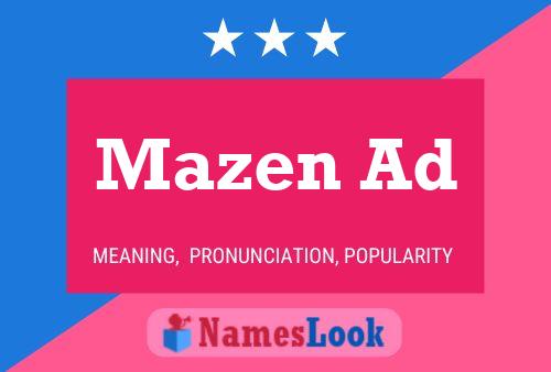 Mazen Ad Name Poster