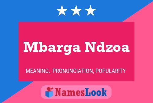 Mbarga Ndzoa Name Poster