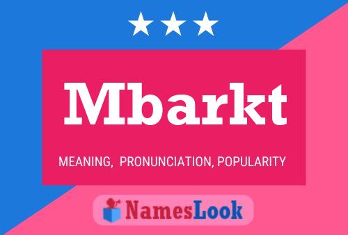 Mbarkt Name Poster