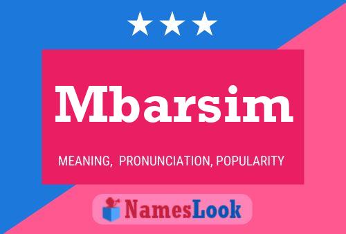 Mbarsim Name Poster