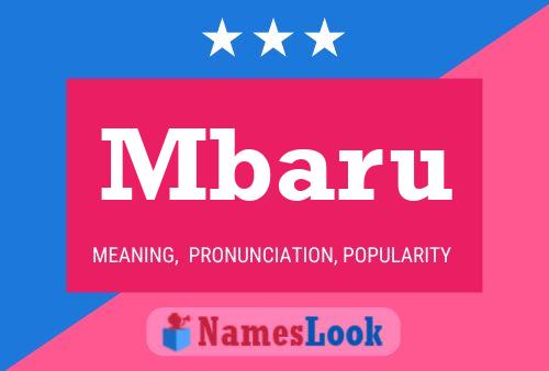 Mbaru Name Poster