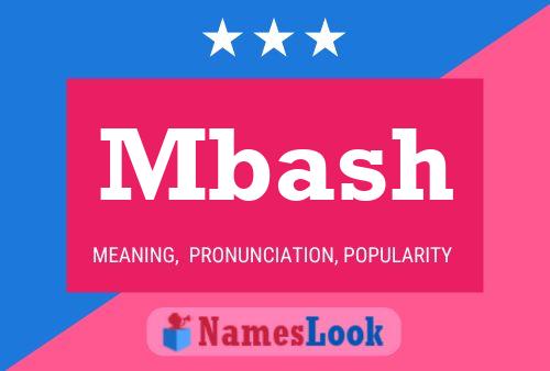 Mbash Name Poster