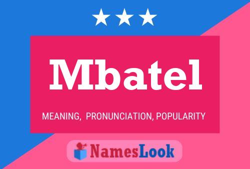 Mbatel Name Poster