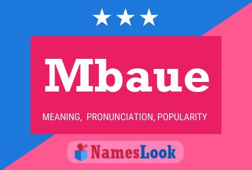 Mbaue Name Poster