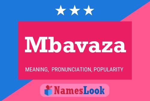 Mbavaza Name Poster