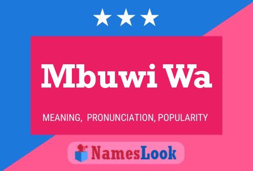 Mbuwi Wa Name Poster