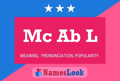 Mc Ab L Name Poster