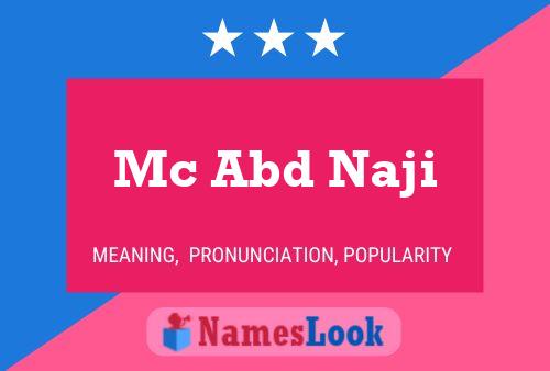 Mc Abd Naji Name Poster