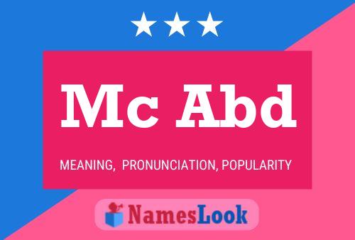 Mc Abd Name Poster