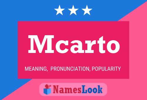 Mcarto Name Poster