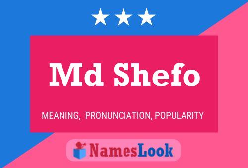 Md Shefo Name Poster