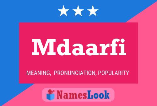 Mdaarfi Name Poster