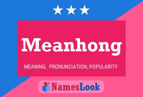 Meanhong Name Poster