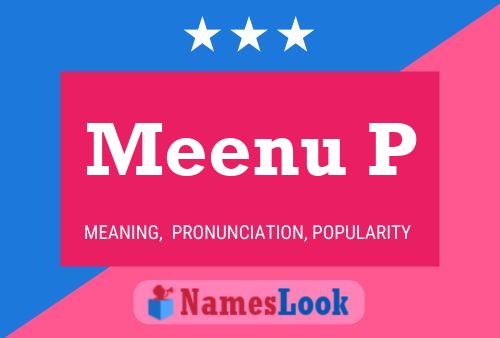 Meenu P Name Poster