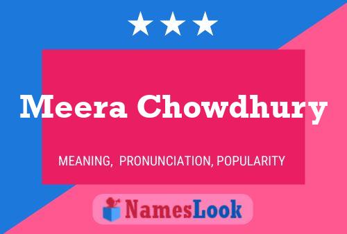 Meera Chowdhury Name Poster