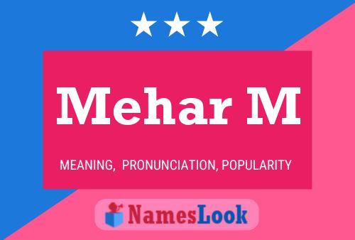 Mehar M Name Poster