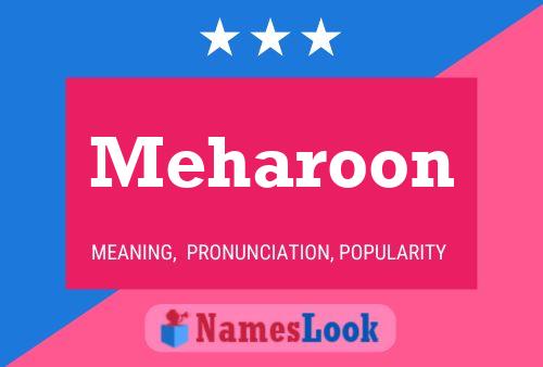 Meharoon Name Poster