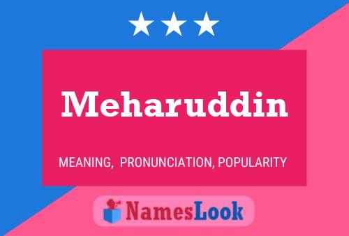 Meharuddin Name Poster