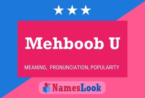 Mehboob U Name Poster