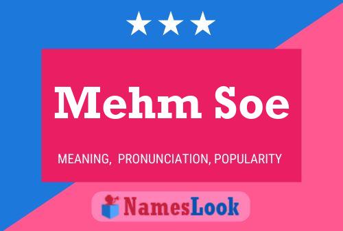 Mehm Soe Name Poster