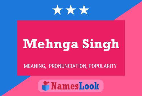 Mehnga Singh Name Poster