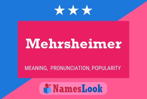 Mehrsheimer Name Poster