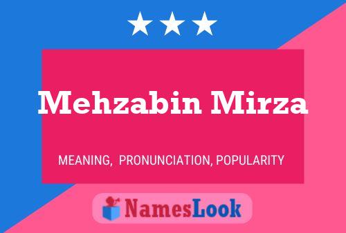 Mehzabin Mirza Name Poster