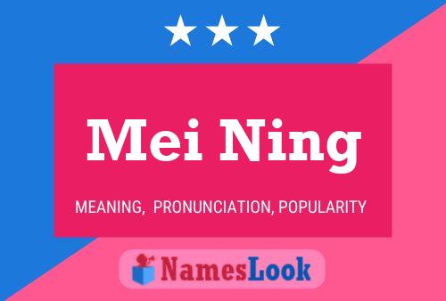 Mei Ning Name Poster