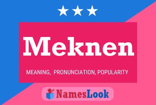 Meknen Name Poster