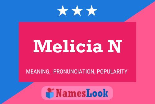 Melicia N Name Poster