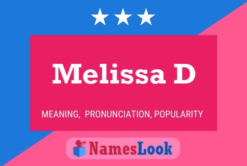 Melissa D Name Poster