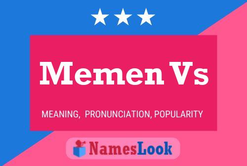 Memen Vs Name Poster