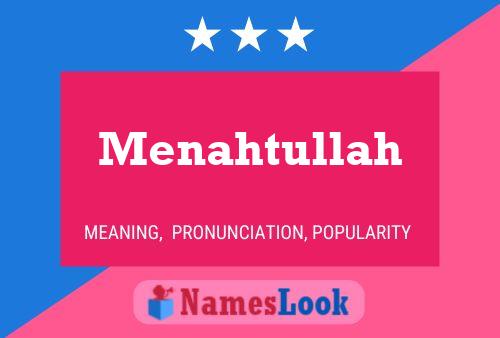 Menahtullah Name Poster