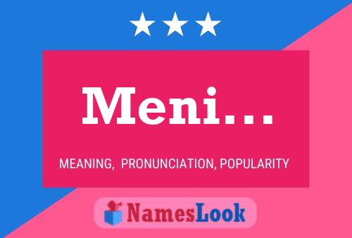 Meni... Name Poster