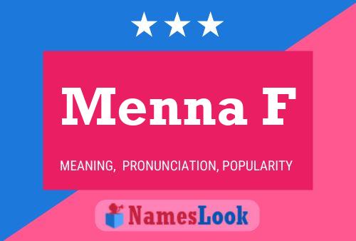 Menna F Name Poster