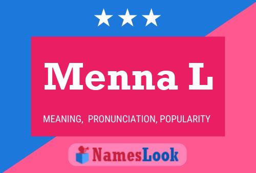 Menna L Name Poster