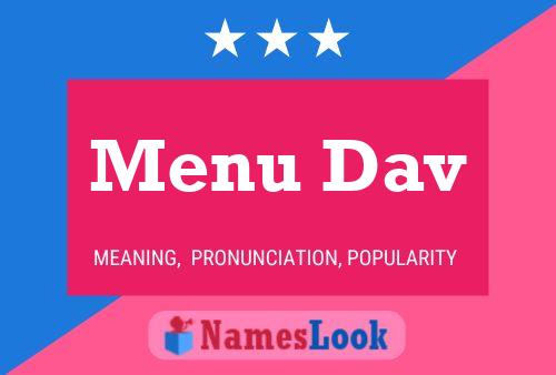 Menu Dav Name Poster