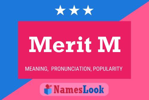 Merit M Name Poster