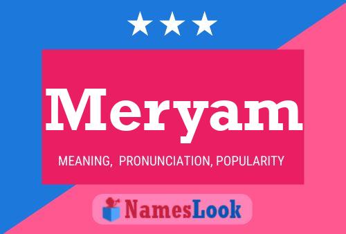 Meryam Name Poster