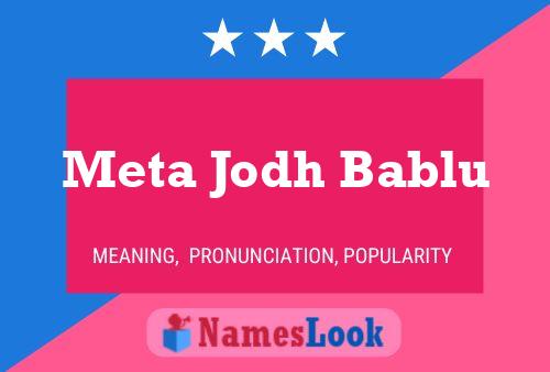 Meta Jodh Bablu Name Poster