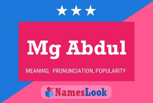 Mg Abdul Name Poster