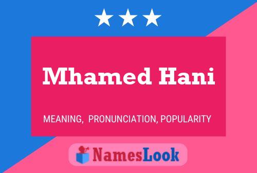 Mhamed Hani Name Poster