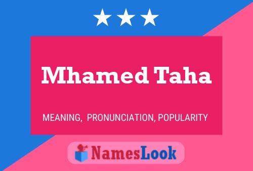 Mhamed Taha Name Poster