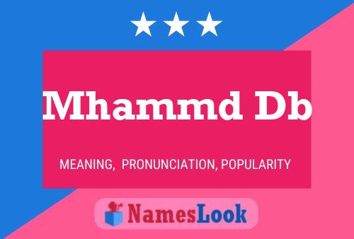 Mhammd Db Name Poster