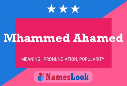 Mhammed Ahamed Name Poster