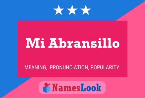 Mi Abransillo Name Poster